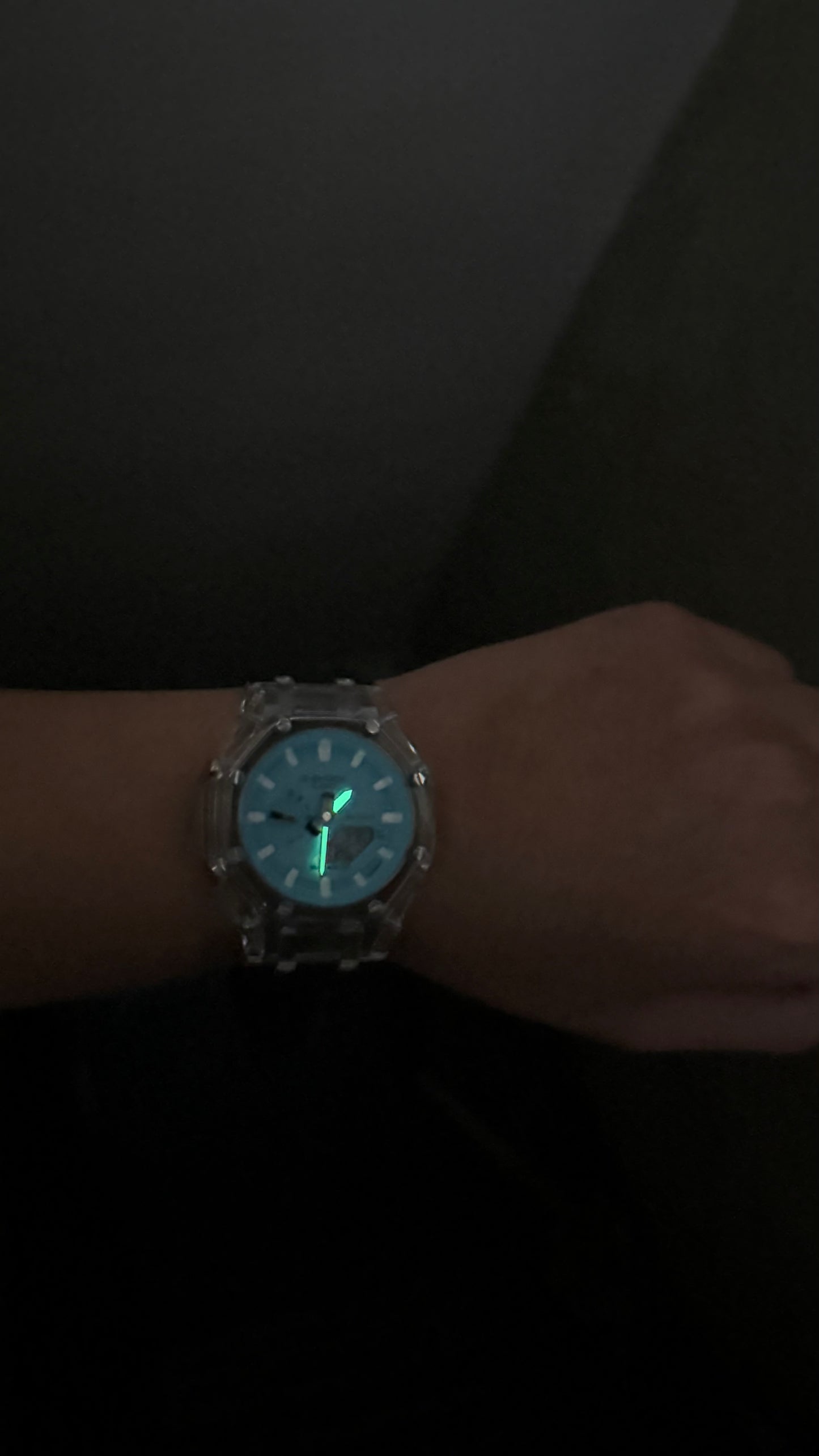 Icy blue black AP mod with black strap