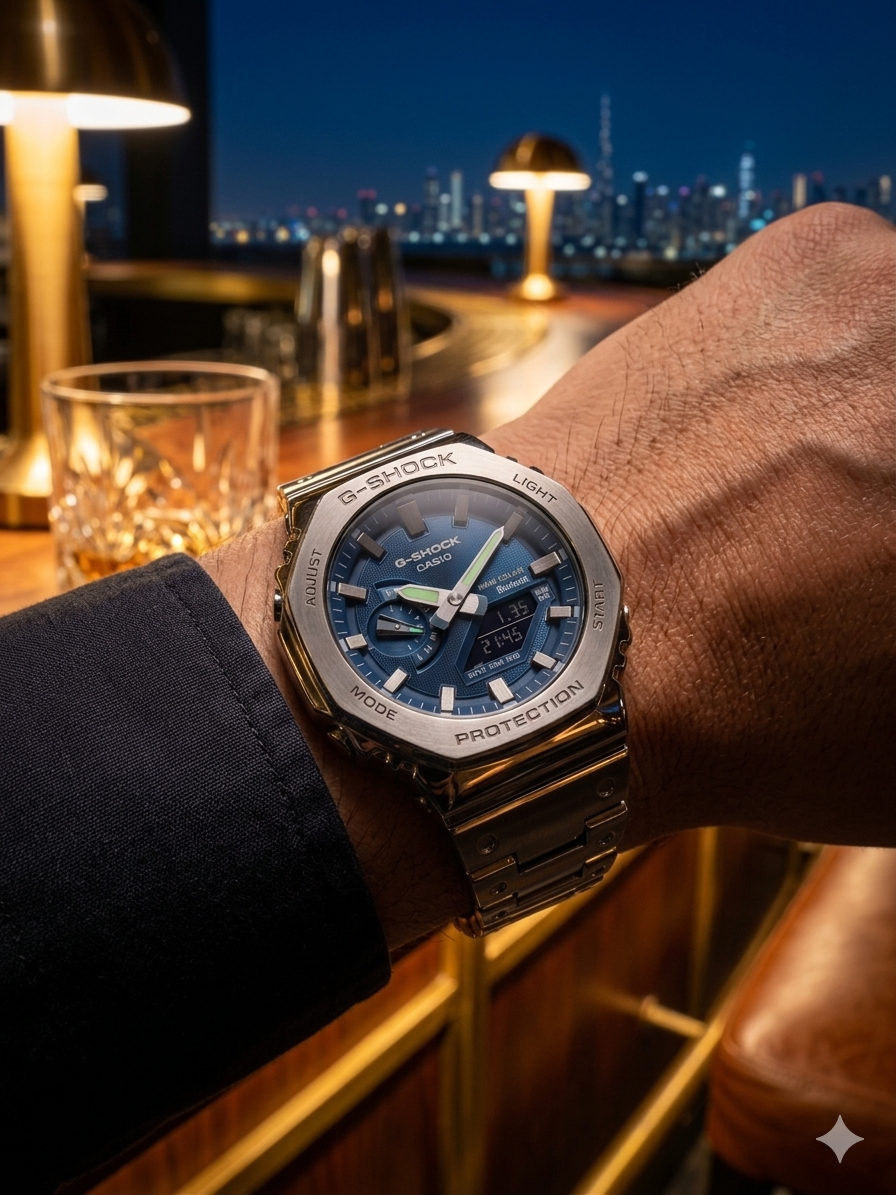 Midnight Blue Steel G-Shock Style Watch Luxury AP Inspired Design
