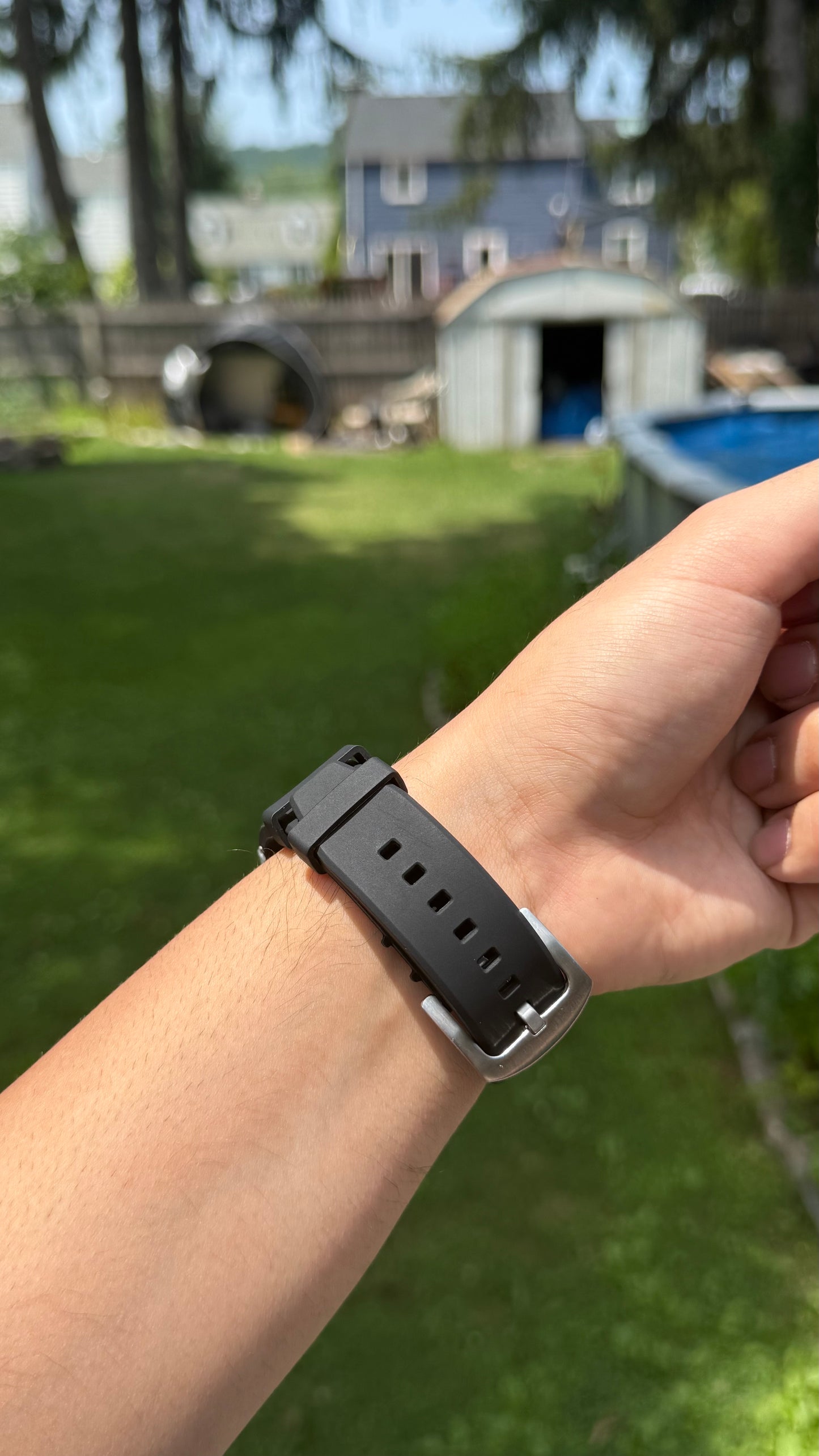 Icy blue black AP mod with black strap