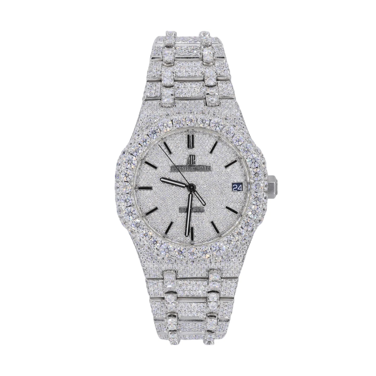 Arctic Royale Iced Automatic Watch – Luxury Full Iced Stainless Steel Timepiece