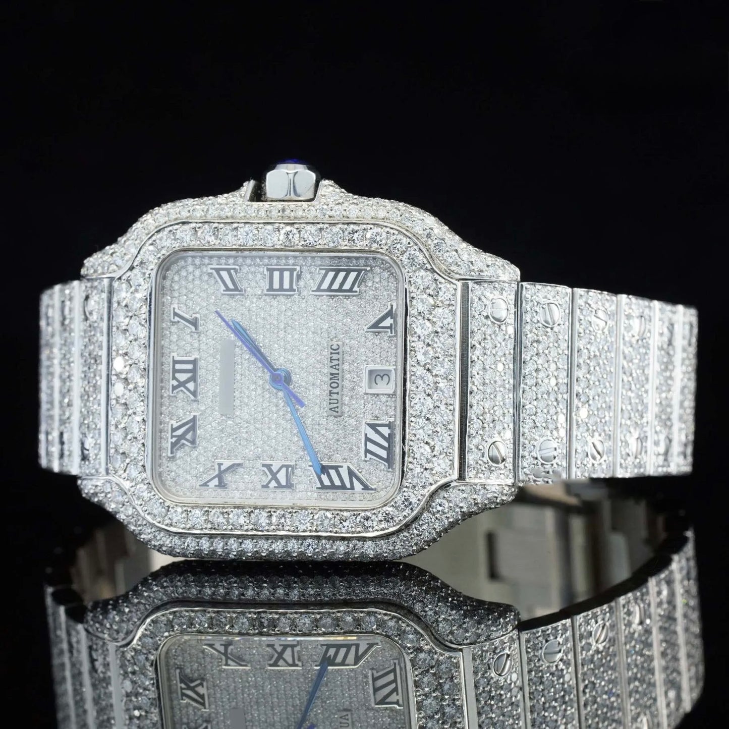 Fully Diamond Iced-Out Moissanite Watch for Men – Hip-Hop Bust Down Luxury Timepiece with Ultimate Shine