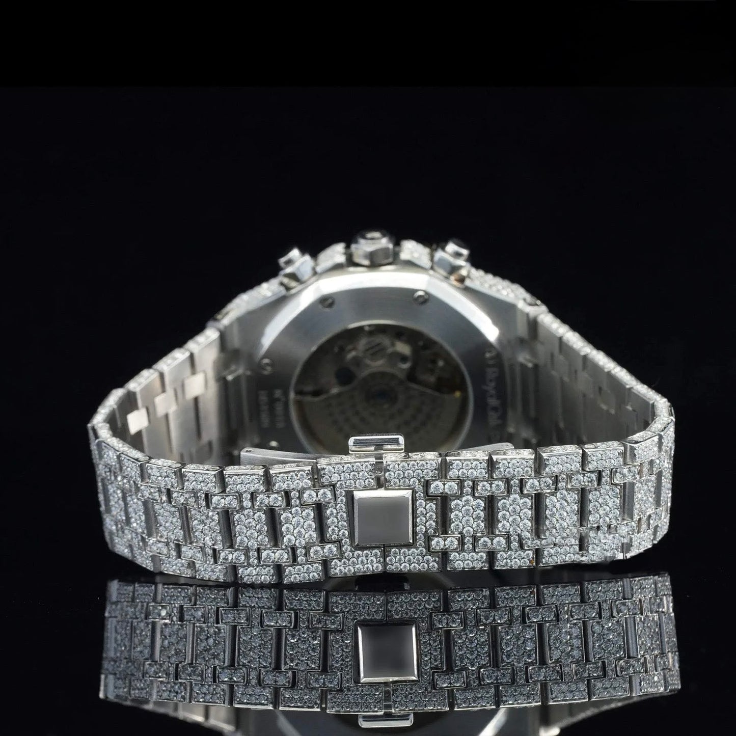 Monarch Elite Iced Automatic Chronograph Watch – Luxury Full Iced Stainless Steel Timepiece