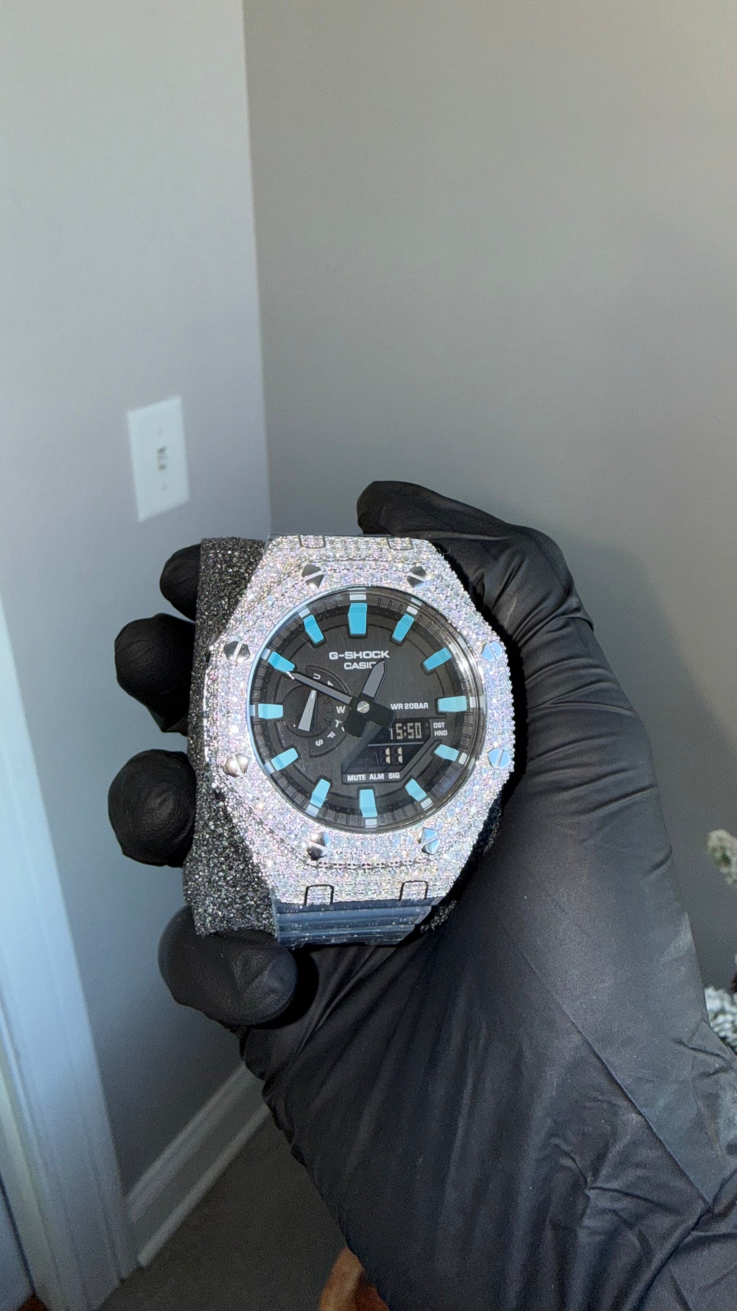 Ap style bezel plus clear blue watch
