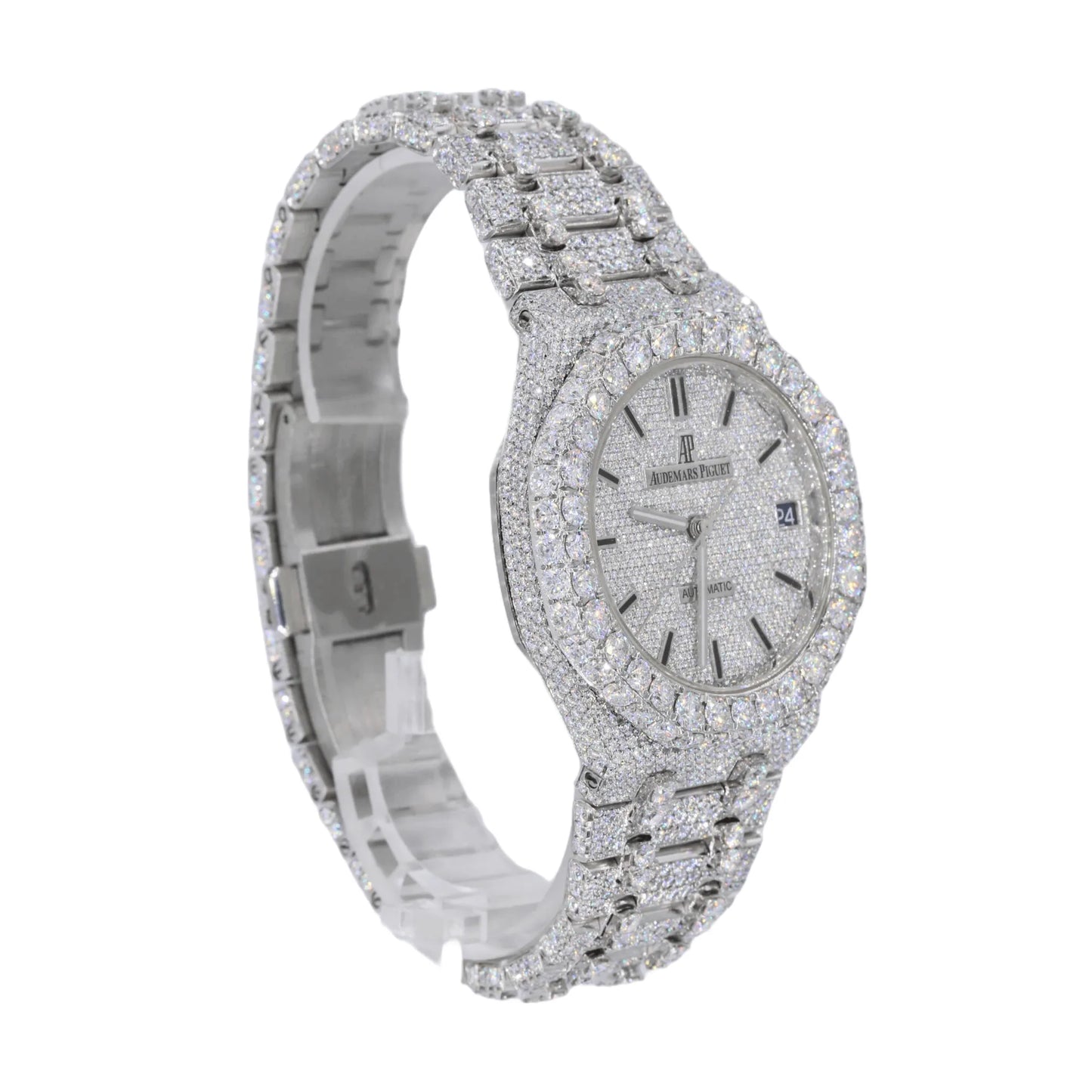 Arctic Royale Iced Automatic Watch – Luxury Full Iced Stainless Steel Timepiece