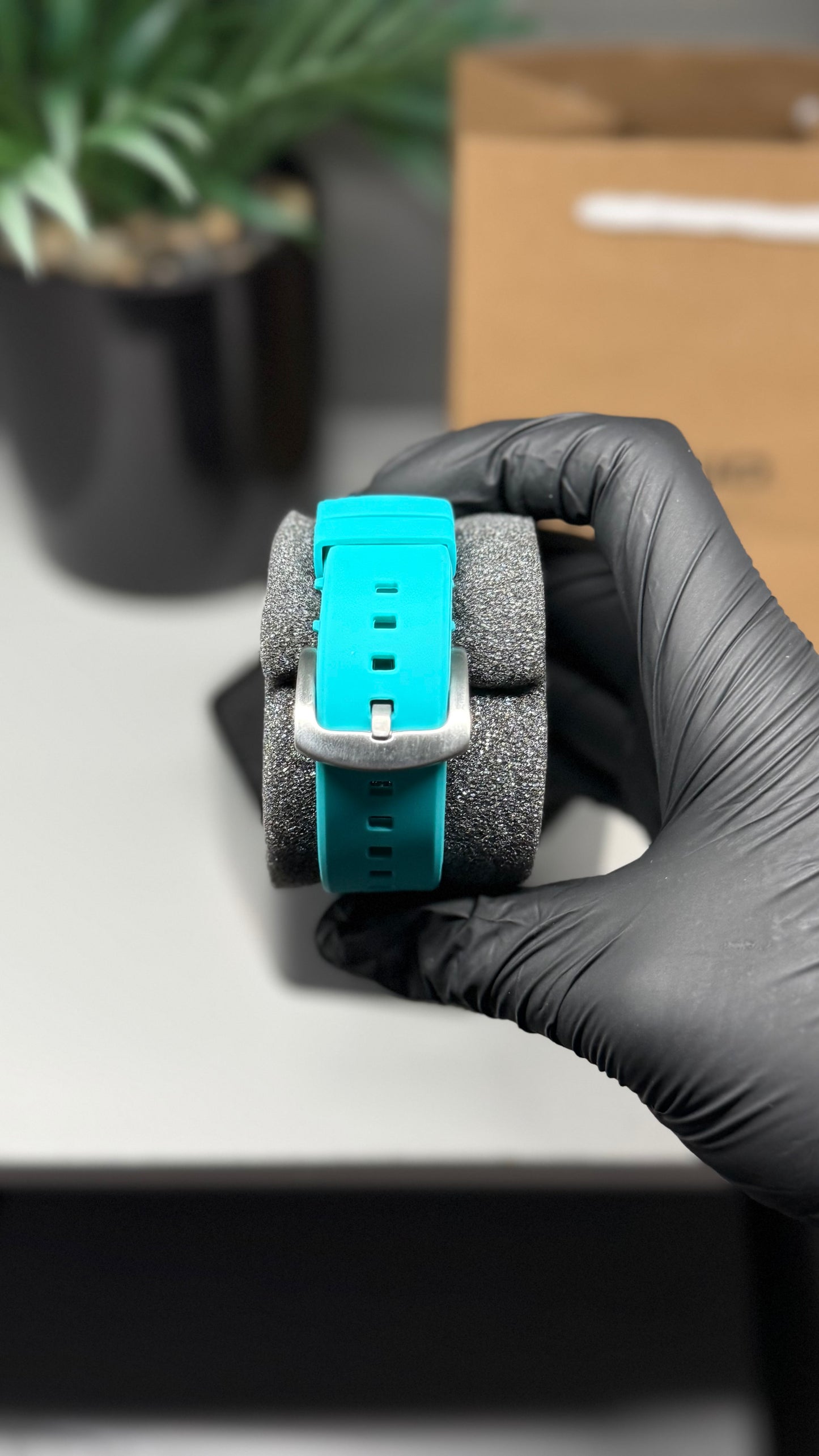Teal green with rainbow face G Shock ￼