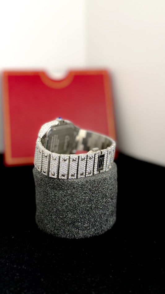 Custom Lab Grown Bust down watch ￼￼￼￼