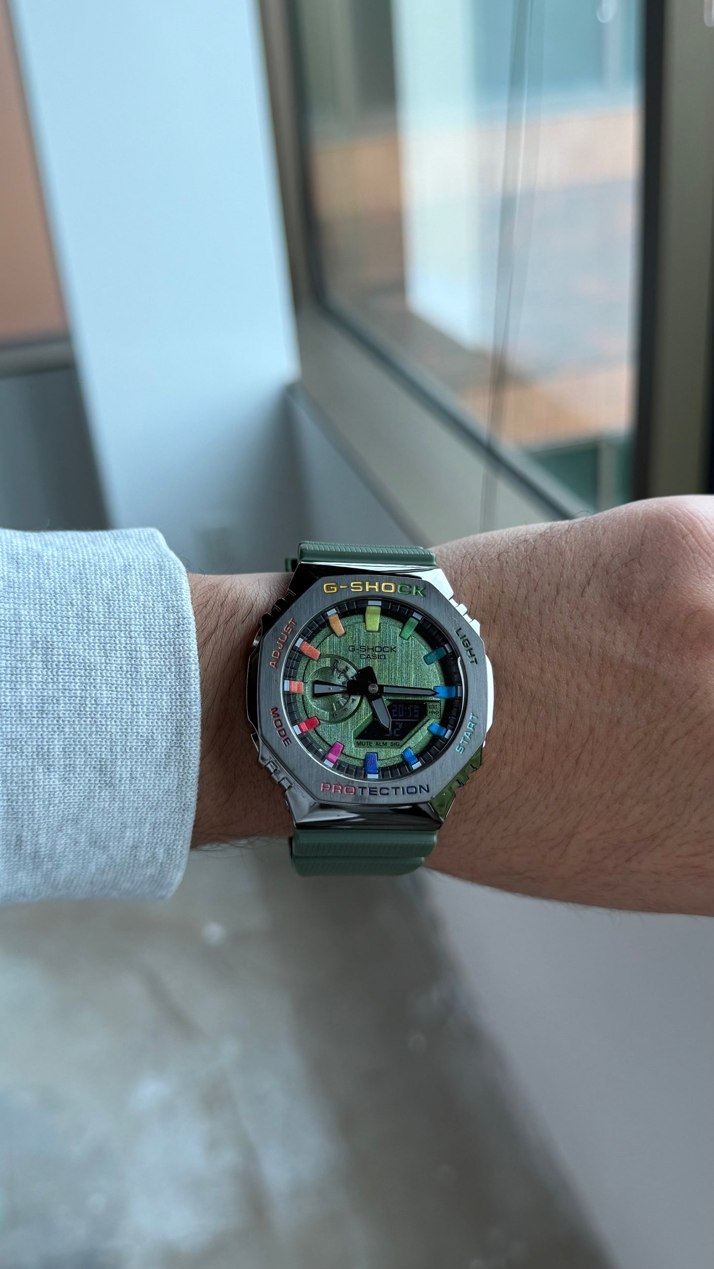 G-Shock GM-2100 Green Rainbow Dial Edition