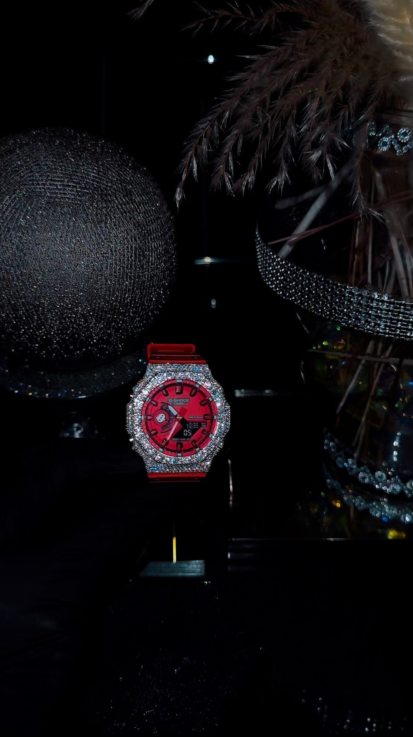 Red iced out G-Shock limited edition ￼