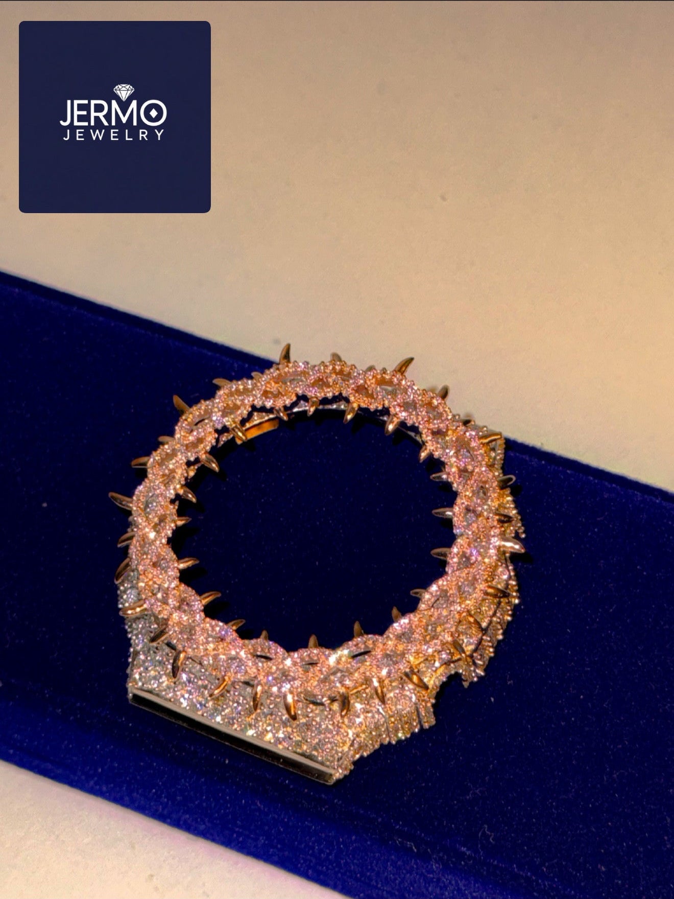 GA-2100 Moissanite Thorn Bezel – 925 Sterling Silver