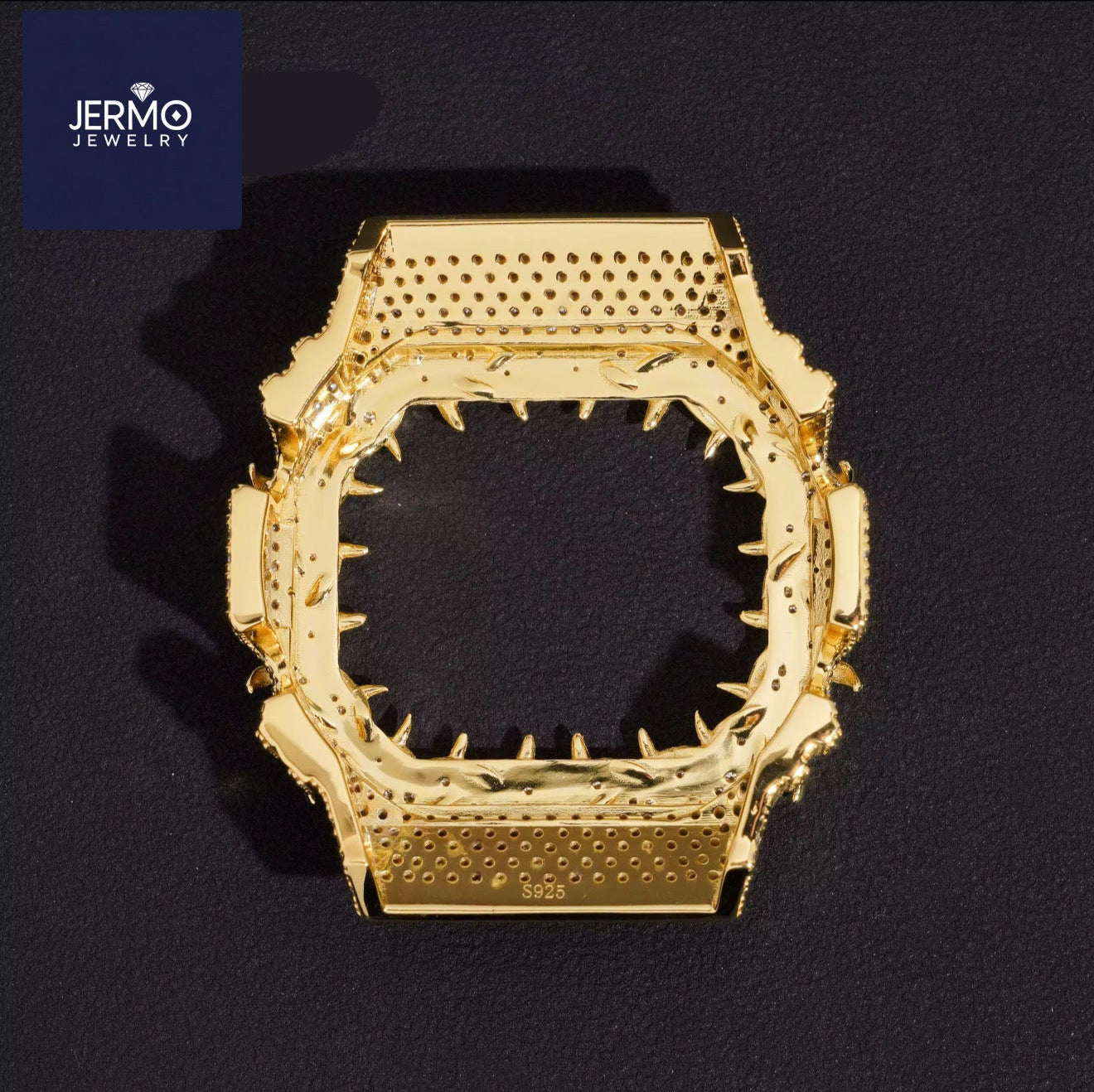 Iced Moissanite DW5600 Bezel – 925 Silver thorn