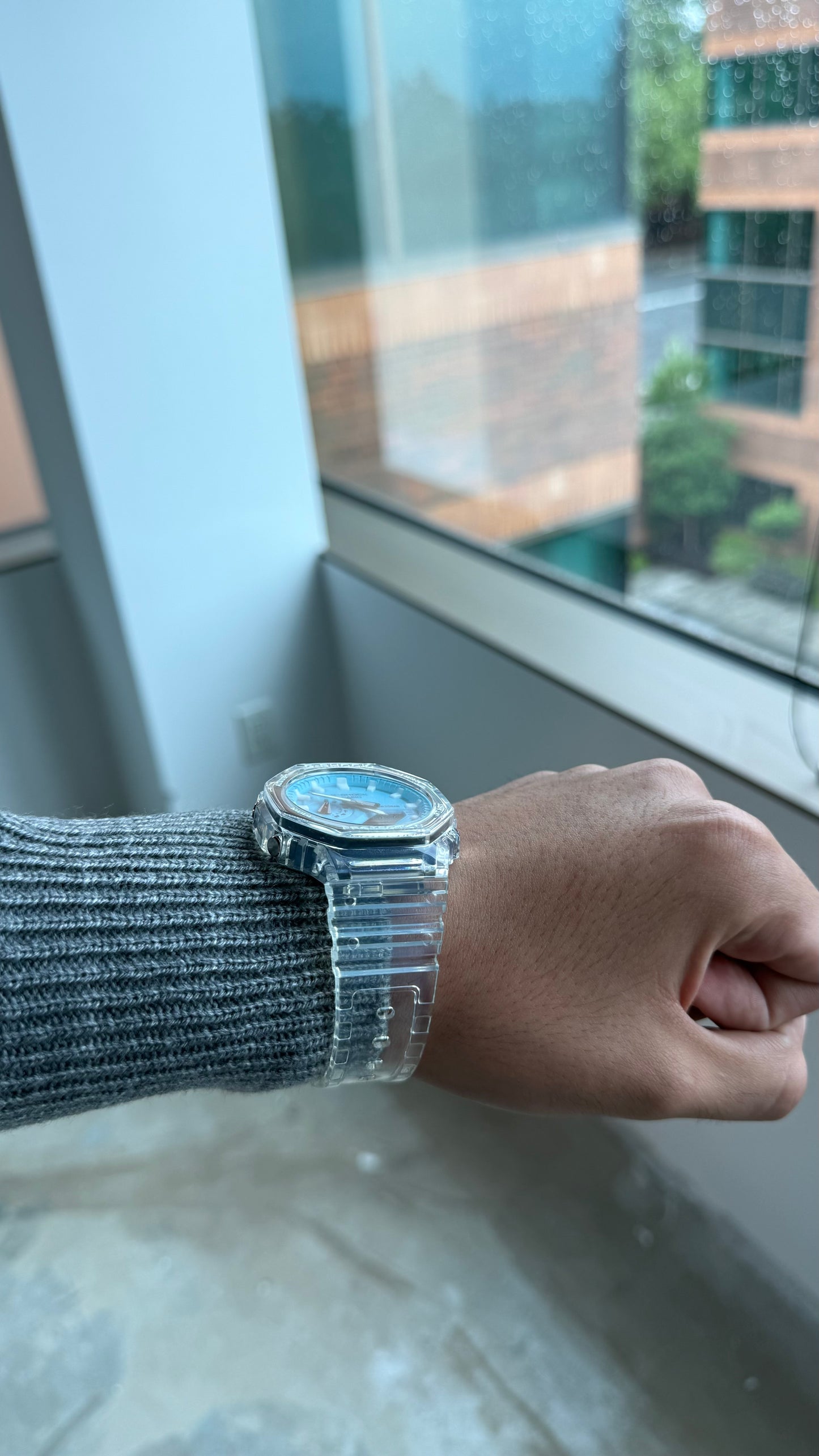 Transparent baby blue G Shock ￼