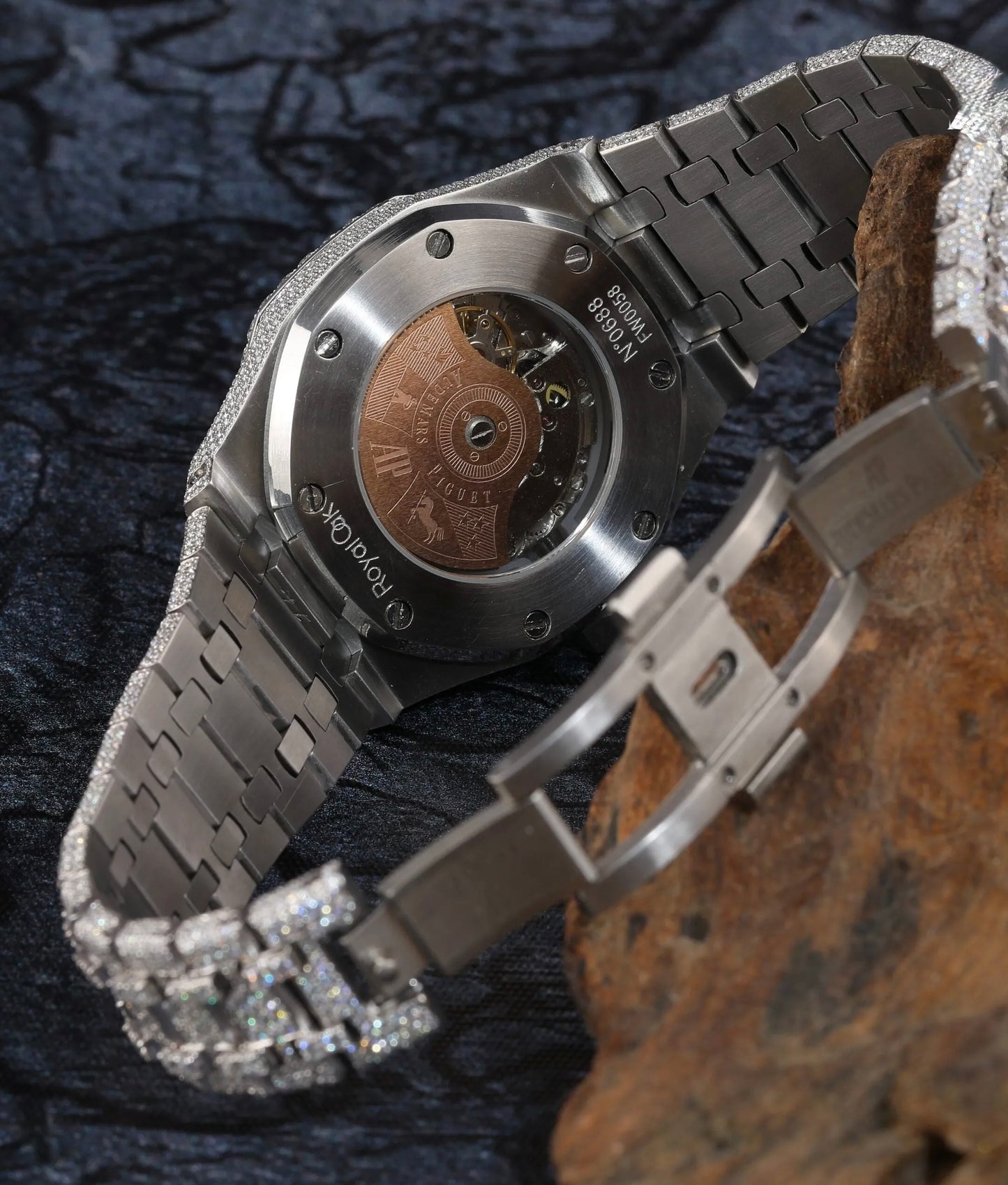 Crimson Legacy Iced Automatic Watch – Luxury Full Iced Stainless Steel Timepiece