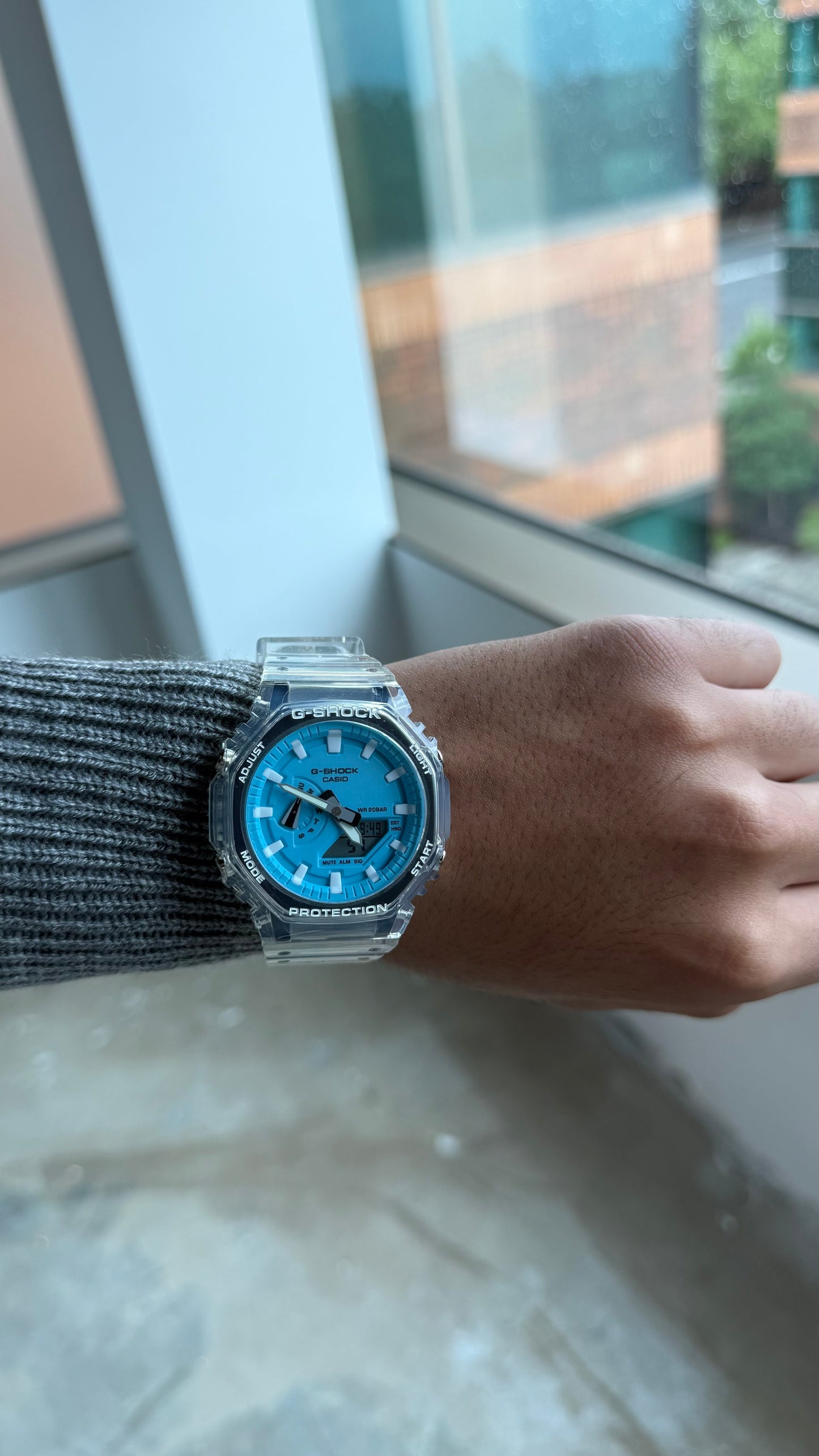 Transparent baby blue G Shock ￼