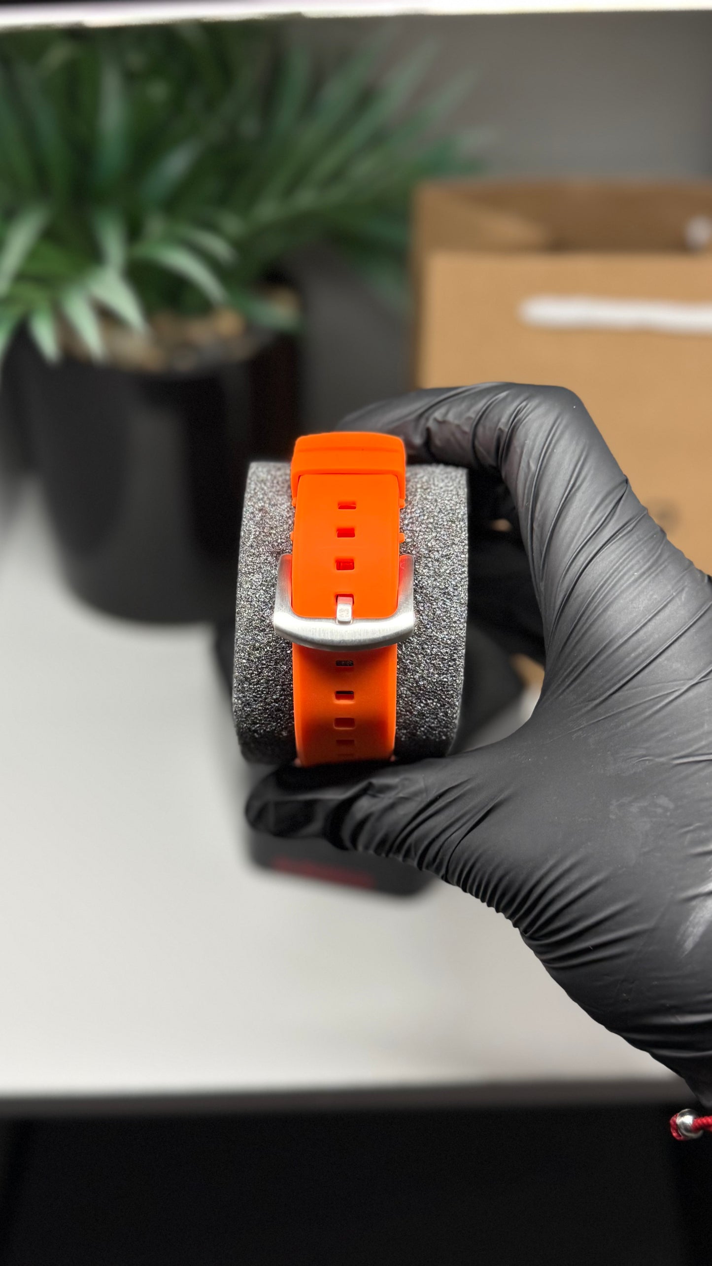 Orange strap with metal face G shock