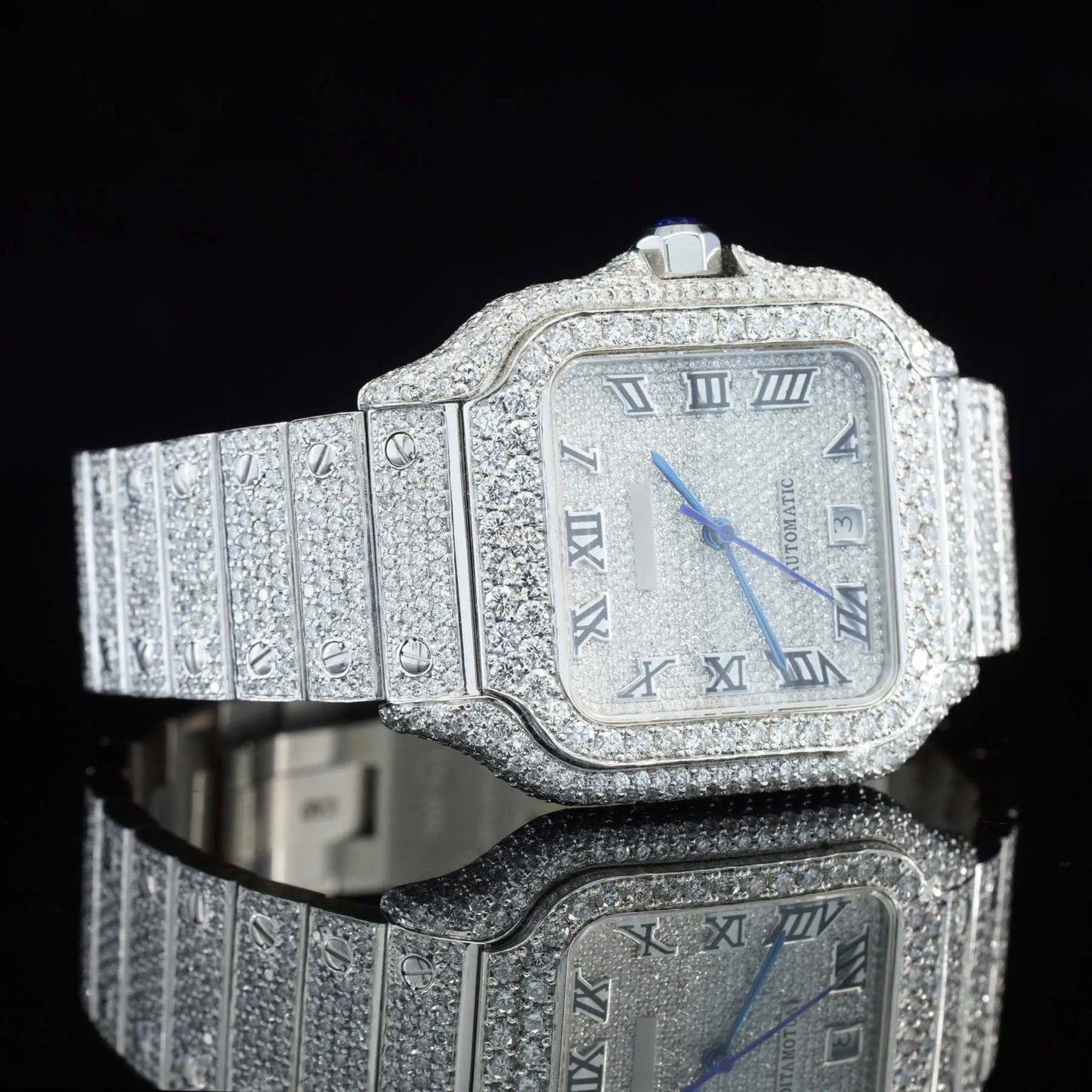 Fully Diamond Iced-Out Moissanite Watch for Men – Hip-Hop Bust Down Luxury Timepiece with Ultimate Shine