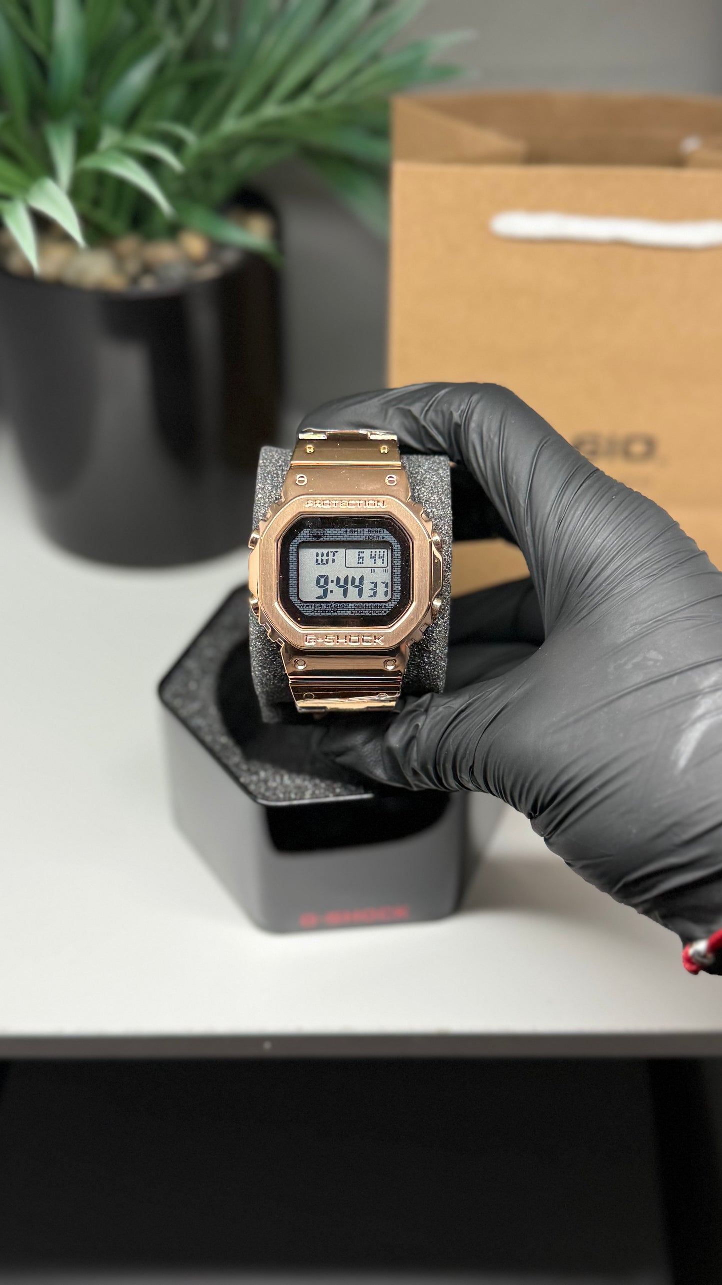 Rose Gold Metal G-Shock Watch – Luxury Custom Timepiece