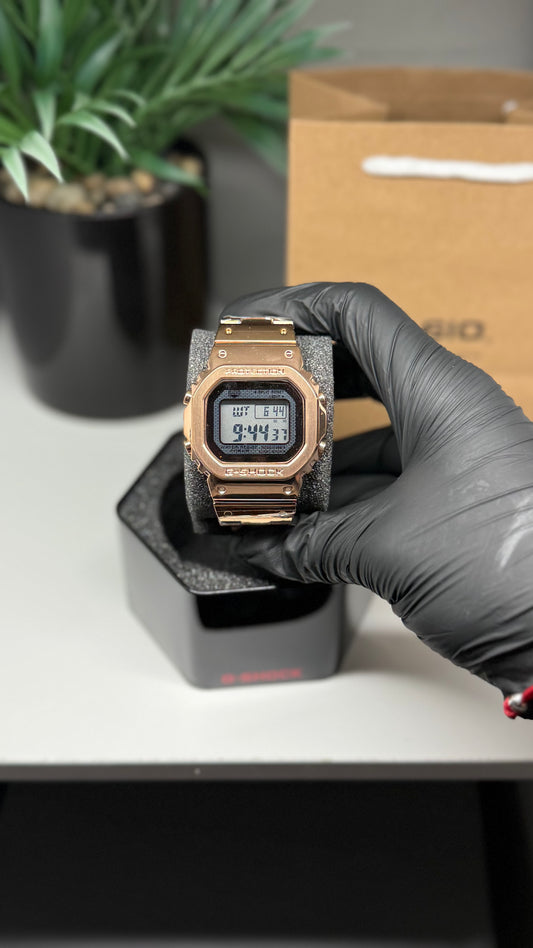Rose Gold Metal G-Shock Watch – Luxury Custom Timepiece