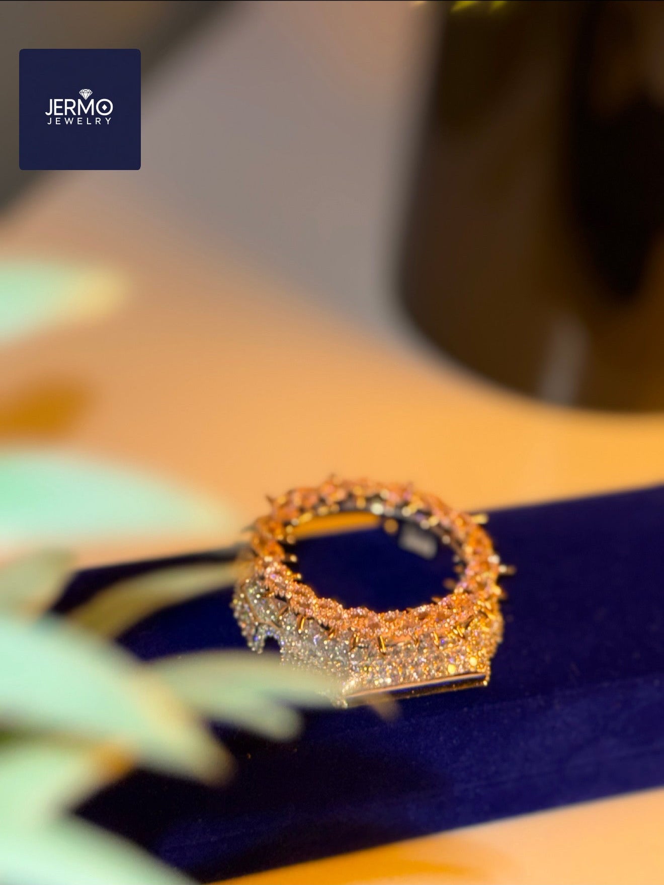 GA-2100 Moissanite Thorn Bezel – 925 Sterling Silver