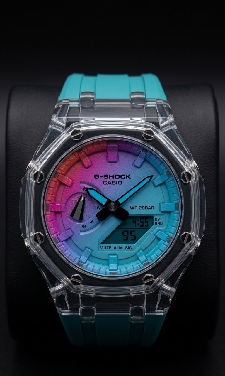 Clear Ice Gradient G-Shock – Rainbow Dial (Transparent Edition)