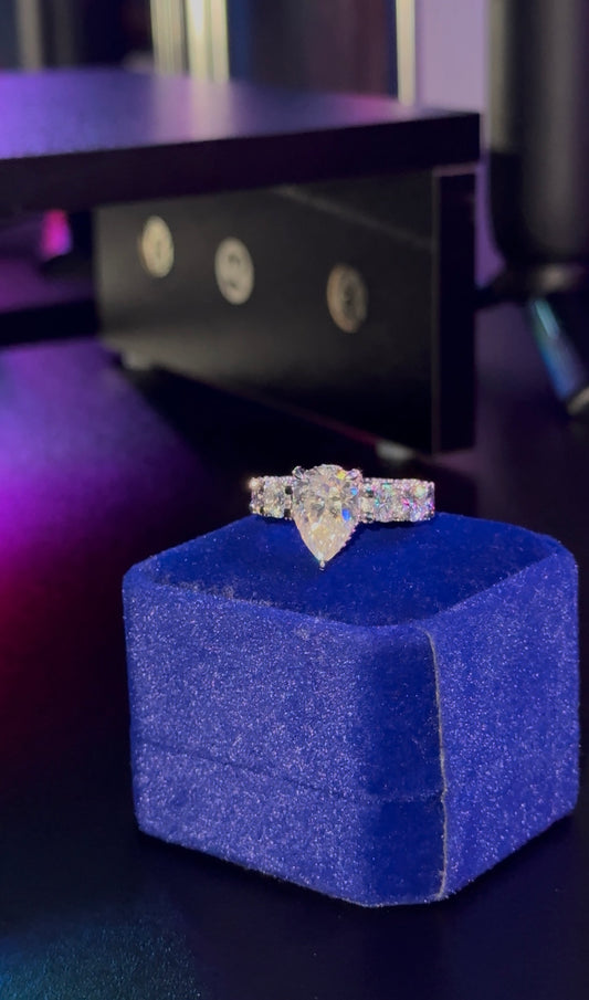 Iced out engagement ring ￼
