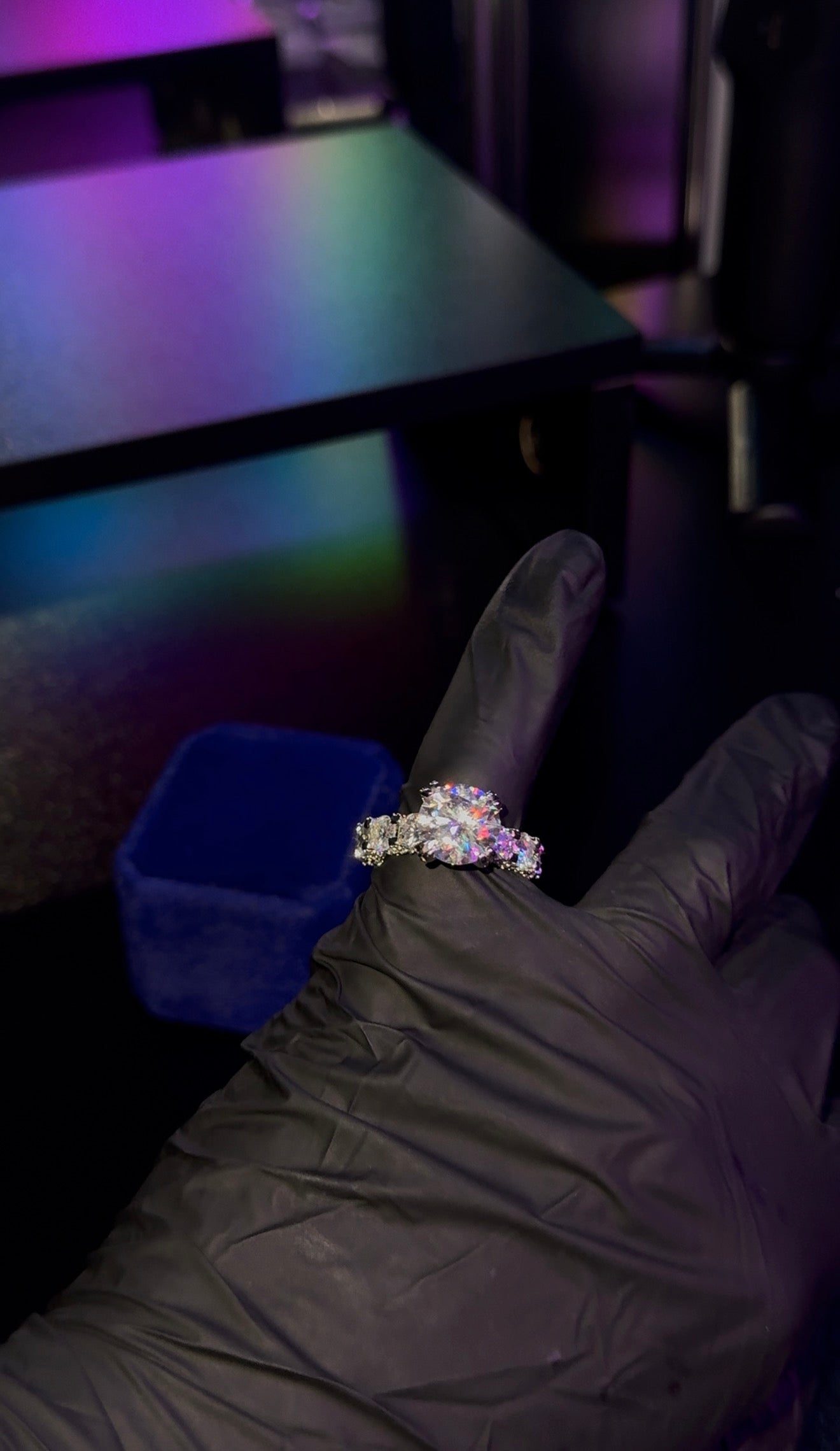 Iced Out engagement ring ￼