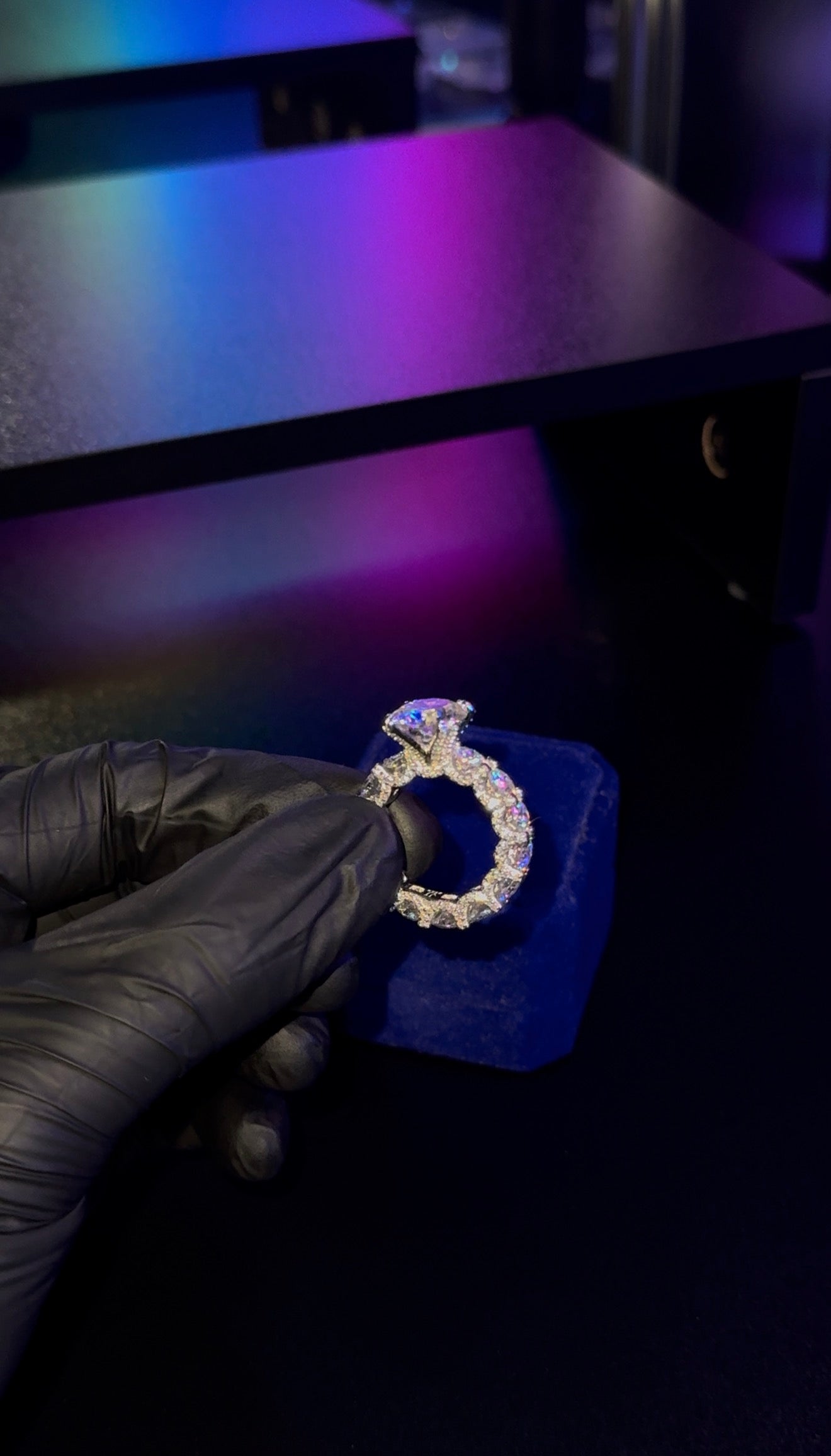 Iced Out engagement ring ￼