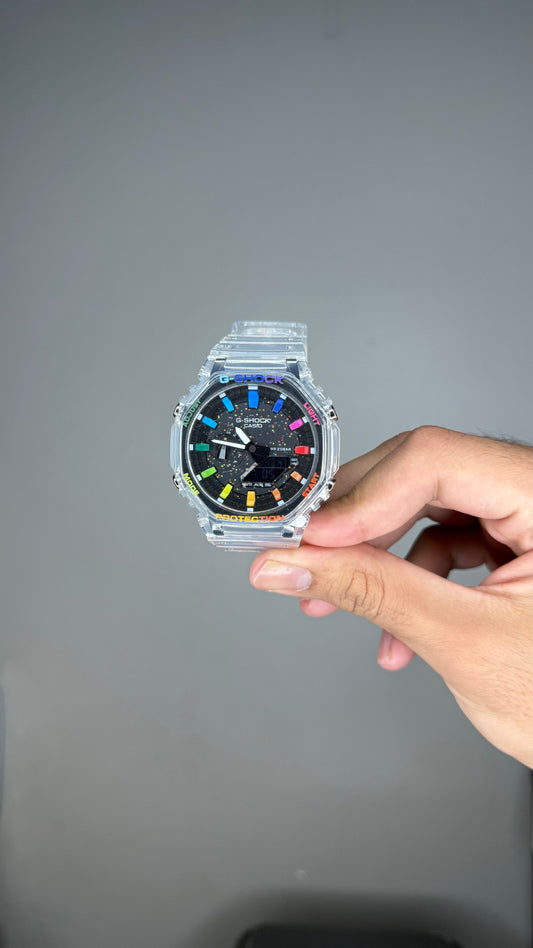 Rainbow G-Shock Skeleton Watch
