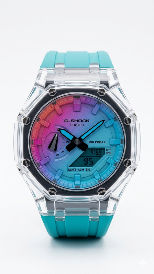 Clear Ice Gradient G-Shock – Rainbow Dial (Transparent Edition)