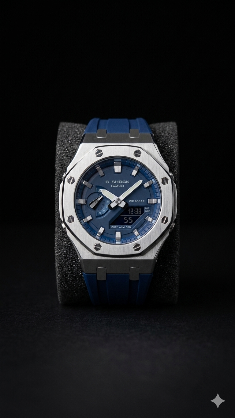 Royal Blue Steel G-Shock Style Watch AP Inspired Luxury Design