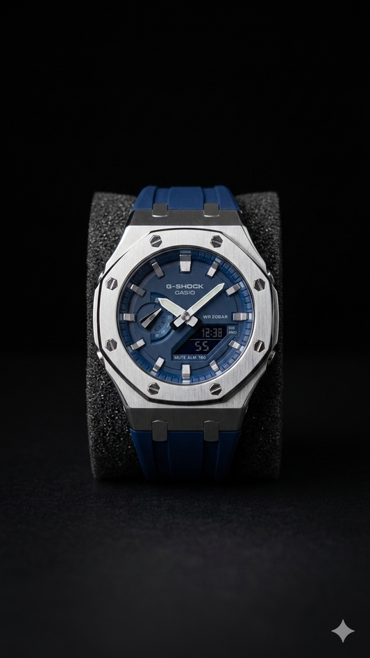 Royal Blue Steel G-Shock Style Watch AP Inspired Luxury Design
