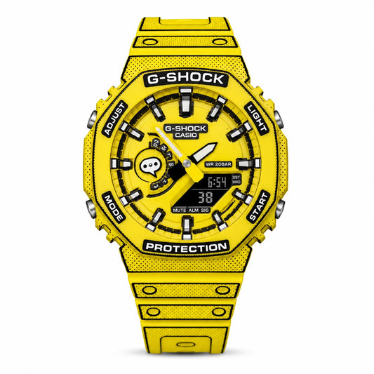 Animated Casio G-Shock GA-2100 - Yellow