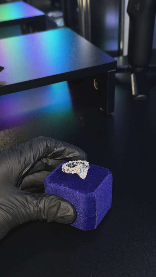 Iced out engagement ring ￼